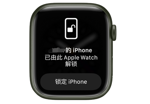 新州镇苹果手机维修分享用 AppleWatch 解锁配备面容 ID 的 iPhone方法 